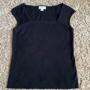 Ann Taylor Loft black knit top